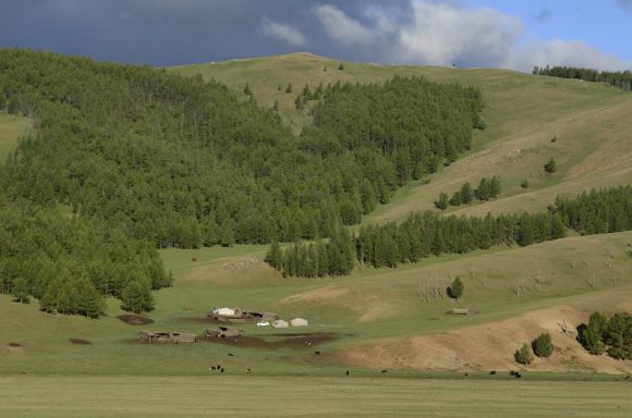 Jurtensiedlung im Süden des Altai